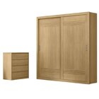 Guarda-roupa Casal 100% Mdf 2 Portas De Correr 4 Gavetas Tríp