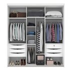 Guarda-roupa Casal 100% Mdf 2 Portas De Correr 6 Gavetas Magn