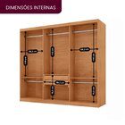 Guarda-roupa Casal 100% Mdf 3 Portas De Correr 2 Gavetas E Es