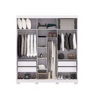 Guarda-roupa Casal 100% Mdf 3 Portas De Correr 4 Gavetas Port