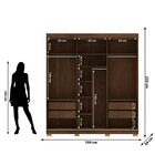 Guarda-roupa Casal 100% Mdf 3 Portas De Correr 4 Gavetas Port