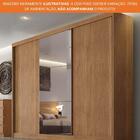 Guarda-roupa Casal 100% Mdf 3 Portas De Correr Com Espelho 6