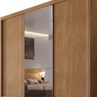 Guarda-roupa Casal 100% Mdf 3 Portas De Correr Com Espelho 6