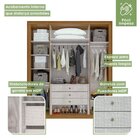 Guarda-roupa Casal 100% Mdf 4 Portas 3 Gavetas Imperatore Móv