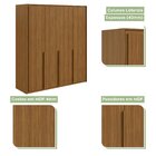 Guarda-roupa Casal 100% Mdf 4 Portas 3 Gavetas Imperatore Móv