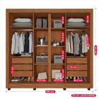 Guarda-roupa Casal 100% Mdf 4 Portas Com Espelho 6 Gavetas Po