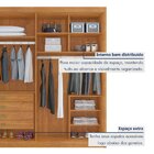 Guarda Roupa Casal 100% Mdf 4 Portas E 4 Gavetas Bergamo Cina