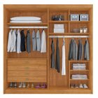 Guarda Roupa Casal 100% Mdf 4 Portas E 4 Gavetas Bergamo Cina
