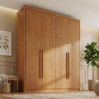 Guarda Roupa Casal 100% Mdf 4 Portas E 4 Gavetas Bergamo Cina