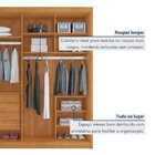 Guarda Roupa Casal 100% Mdf 4 Portas E 4 Gavetas Bergamo Cina