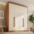 Guarda Roupa Casal 100% Mdf 4 Portas E 4 Gavetas Bergamo Cina