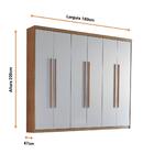 Guarda-roupa Casal 100% Mdf 6 Portas 2 Gavetas E 8 Nichos Haw