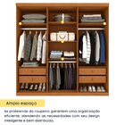 Guarda Roupa Casal 100% Mdf 6 Portas 4 Gavetas 218cm Milano E