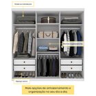 Guarda Roupa Casal 100% Mdf 6 Portas 4 Gavetas 218cm Milano E