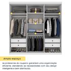 Guarda Roupa Casal 100% Mdf 6 Portas 4 Gavetas 218cm Milano E