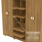 Guarda-roupa Casal 100% Mdf 6 Portas 4 Gavetas Noronha Nature