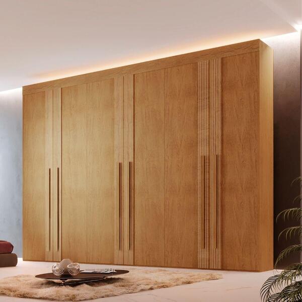 Guarda-roupa Casal 100% Mdf 6 Portas 6 Gavetas E 11 Nichos Lu