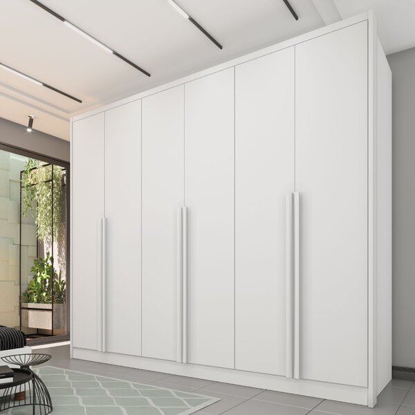 Guarda Roupa Casal 100% Mdf 6 Portas 6 Gavetas Estrela 274cm