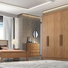 Guarda Roupa Casal 100% Mdf 6 Portas 6 Gavetas - Linea-cumaru