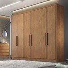 Guarda Roupa Casal 100% Mdf 6 Portas 6 Gavetas - Linea-cumaru