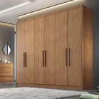 Guarda Roupa Casal 100% Mdf 6 Portas 6 Gavetas - Linea-cumaru