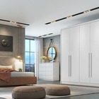 Guarda Roupa Casal 100% Mdf 6 Portas 8 Gavetas - Robust -bran