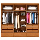 Guarda Roupa Casal 100% Mdf 6 Portas 9 Gavetas 270cm Tóquio E