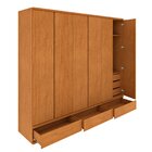 Guarda Roupa Casal 100% Mdf 6 Portas 9 Gavetas 270cm Tóquio E