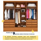 Guarda Roupa Casal 100% Mdf 6 Portas 9 Gavetas 270cm Tóquio E