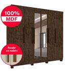 Guarda-roupa Casal 100% Mdf 6 Portas Com Espelho 4 Gavetas Lo