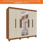 Guarda-roupa Casal 100% Mdf 6 Portas Com Espelho 4 Gavetas Lo