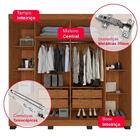 Guarda-roupa Casal 100% Mdf 6 Portas Com Espelho 4 Gavetas Lo