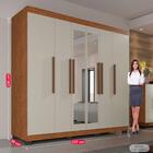 Guarda-roupa Casal 100% Mdf 6 Portas Com Espelho 4 Gavetas Lo