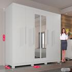 Guarda-roupa Casal 100% Mdf 6 Portas Com Espelho 4 Gavetas Lo