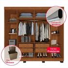 Guarda-roupa Casal 100% Mdf 6 Portas Com Espelho 4 Gavetas Lo