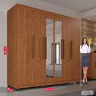 Guarda-roupa Casal 100% Mdf 6 Portas Com Espelho 4 Gavetas Lo