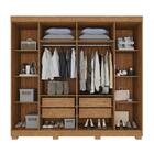 Guarda-roupa Casal 100% Mdf 6 Portas Com Espelho 4 Gavetas Lo