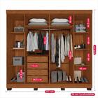 Guarda-roupa Casal 100% Mdf 6 Portas Com Espelho 4 Gavetas Lo