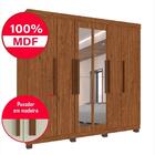 Guarda-roupa Casal 100% Mdf 6 Portas Com Espelho 4 Gavetas Lo