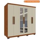 Guarda-roupa Casal 100% Mdf 6 Portas Com Espelho 4 Gavetas Se