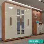 Guarda-roupa Casal 100% Mdf 6 Portas Com Espelho 4 Gavetas Se