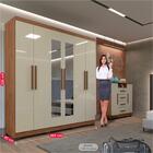 Guarda-roupa Casal 100% Mdf 6 Portas Com Espelho 4 Gavetas Se