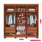 Guarda-roupa Casal 100% Mdf 6 Portas Com Espelho 4 Gavetas Se