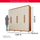 Guarda-roupa Casal 100% Mdf 6 Portas E 4 Gavetas Espanha - Tu