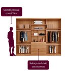 Guarda-roupa Casal 100% Mdf 6 Portas E 4 Gavetas Hórus Natura