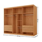 Guarda-roupa Casal 100% Mdf 6 Portas E 6 Gavetas Olimpo Natur
