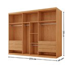 Guarda-roupa Casal 100% Mdf 6 Portas E 6 Gavetas Vision Natur