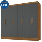 Guarda Roupa Casal 100% Mdf 8 Portas 4 Gavetas Jatobá Yescasa