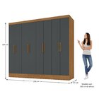Guarda Roupa Casal 100% Mdf 8 Portas 4 Gavetas Jatobá Yescasa