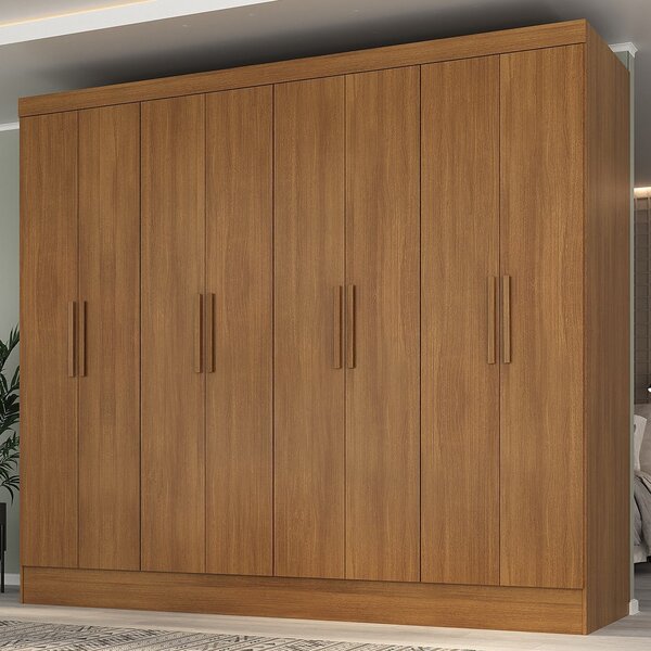 Guarda-roupa Casal 100% Mdf 8 Portas 4 Gavetas Jatobá Yescasa